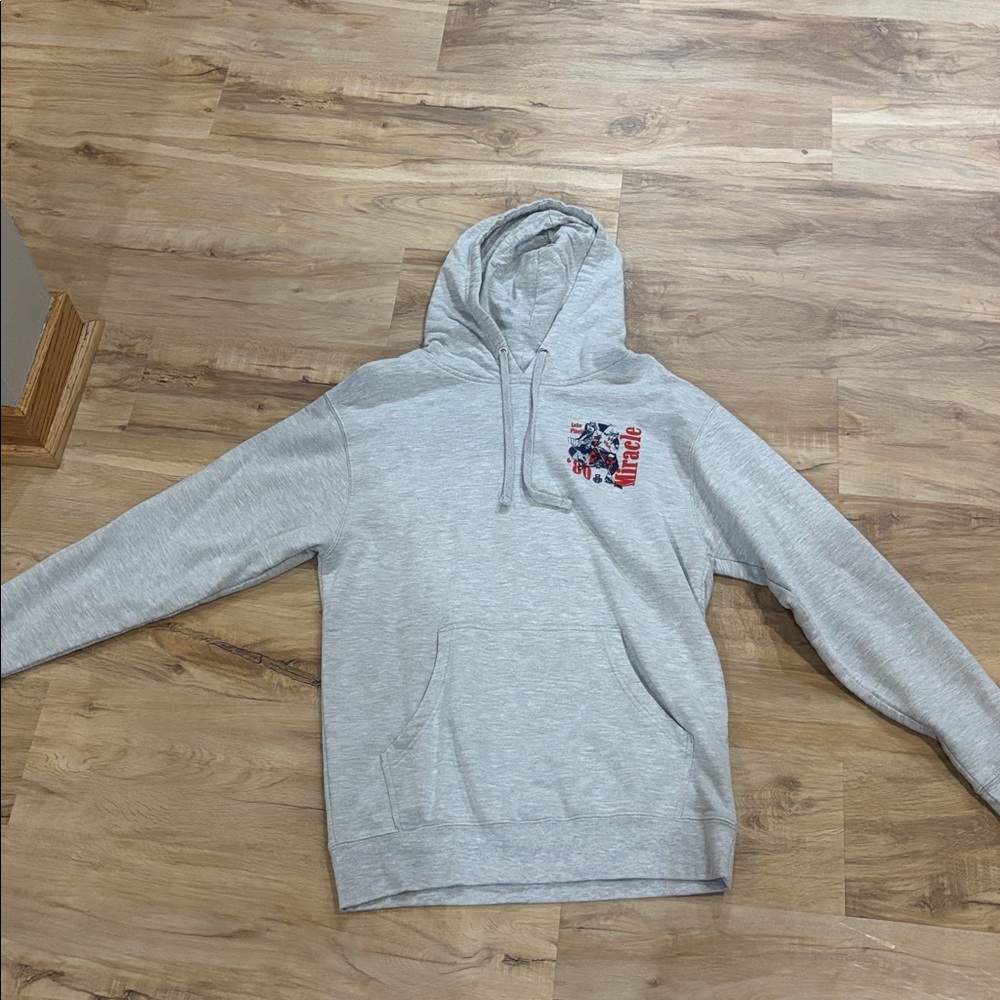 Gray Hoodie with Graphic Detail